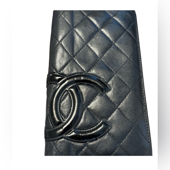 CHANEL Cambon Line CC Black Calfskin
Leather Quilted Long Wallet - Picture 1 of 8